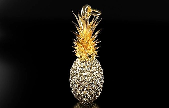 Golden Pineapple Pendant