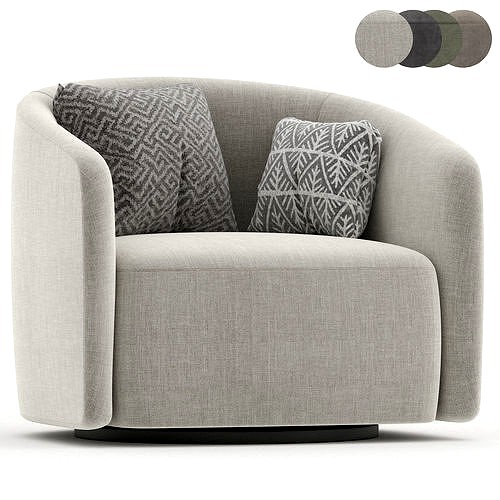 Mila swivel armchair