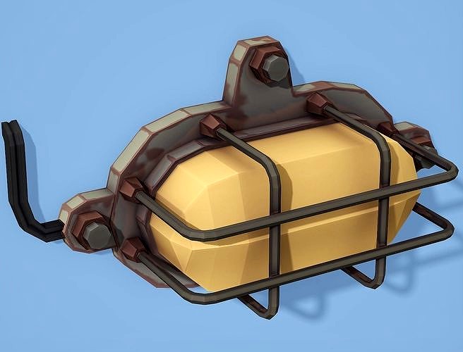 Bunker Lamp 01 - Low Poly Mobile Ready