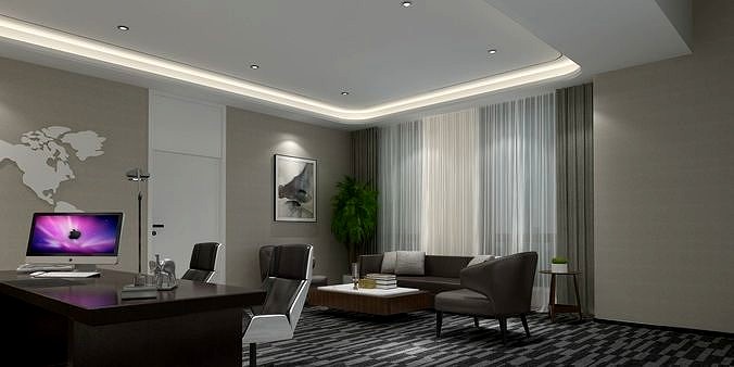 Boss Office 3D model 4