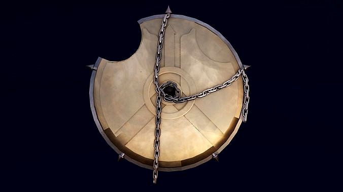SHIELD WEAPON GAME READY LOW POLY