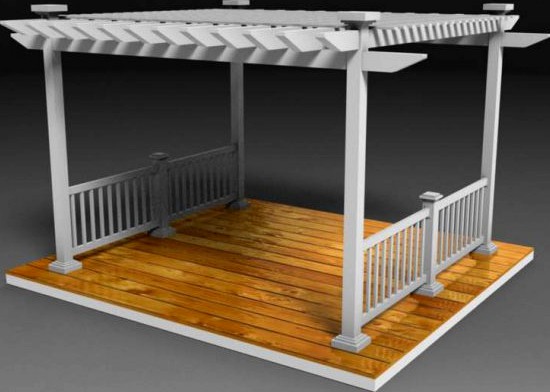 White Pergola 3D Model