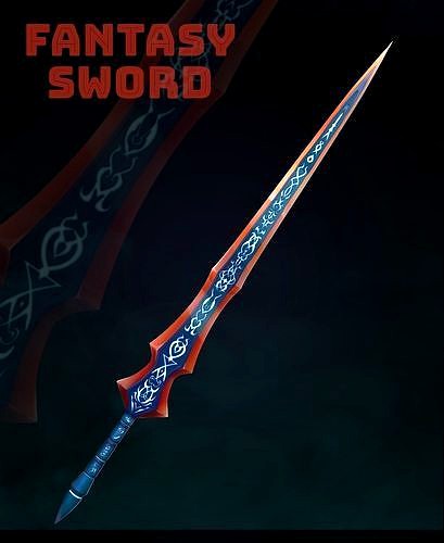 Handpainted Fantasy Sword