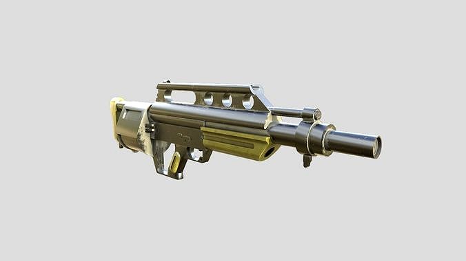 Shotgun-slugger gun-machine gun-3d-game ready Model