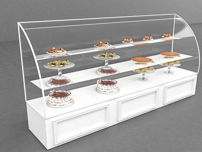 Showcase with pastries