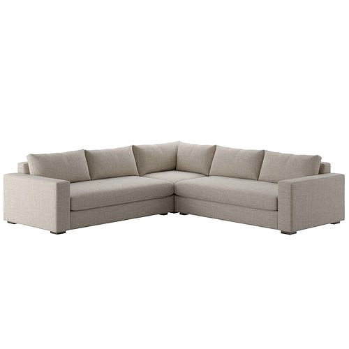 Boone 3 Piece Sectional in Various Sizes 3D model