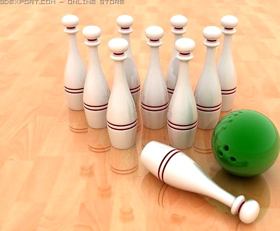 Bowling set 3D Model