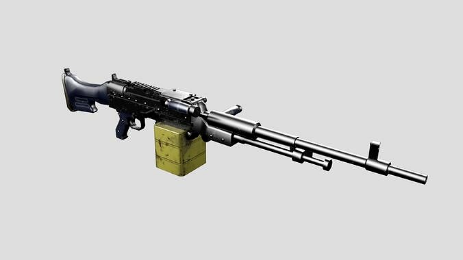 Machine Gun - 3D Low-poly game ready Model