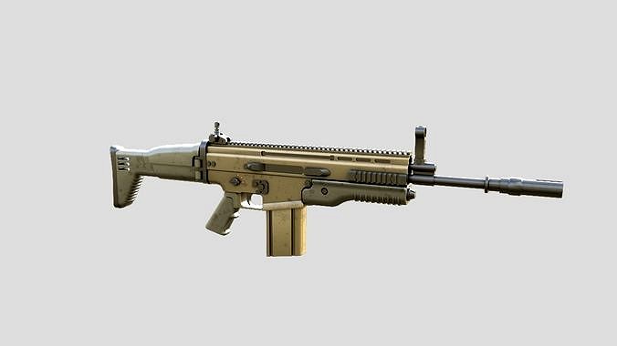Scar L-machine Gun - 3D Low-poly game ready Model