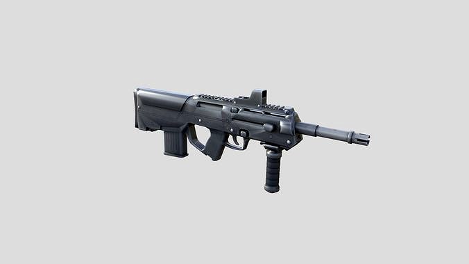 PDR machine Gun - 3D Low-poly game ready Model