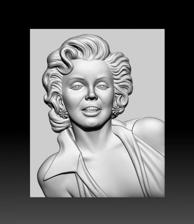STL CNC Router file Marilyn Monroe