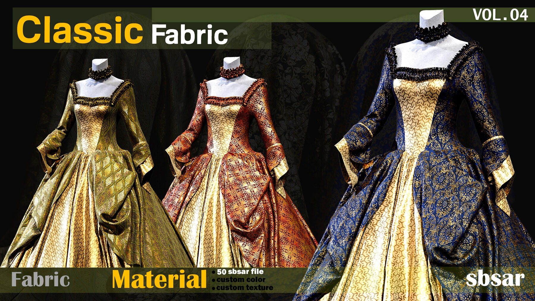 Classic Fabric Material -SBSAR -custom color -custom fabric texture -4K -VOL 04