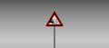 Loose gravel sign 3D Model