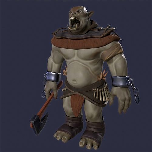 Ogre 3d model - Low poly Game ready and High poly