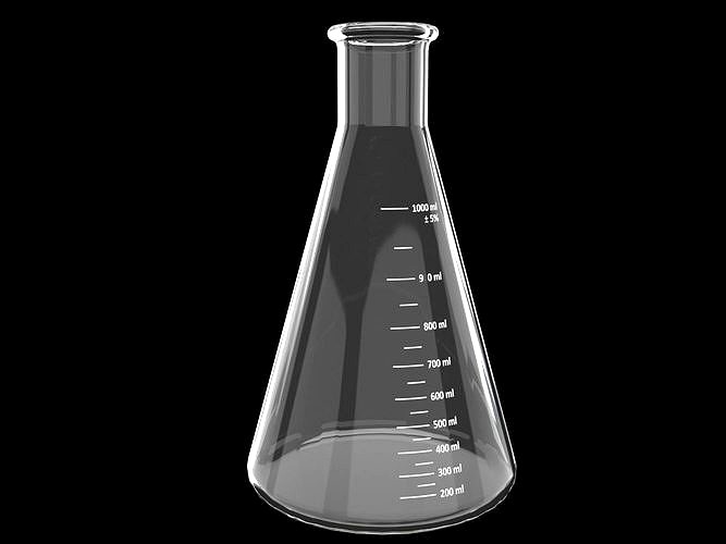 glass erlenmeyer flask conical