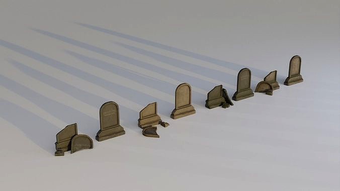 Hand Sculpted cemetery gravestones part 7