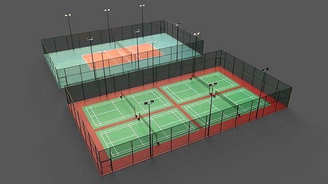 PBR Modular Outdoor Badminton Volleyball Court