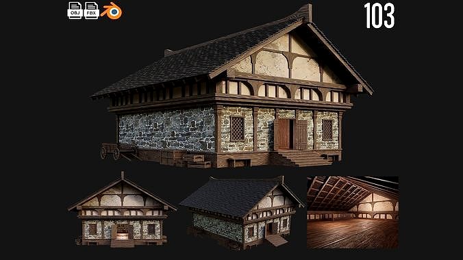 Old Medieval Building 4K Textures GameReady 103