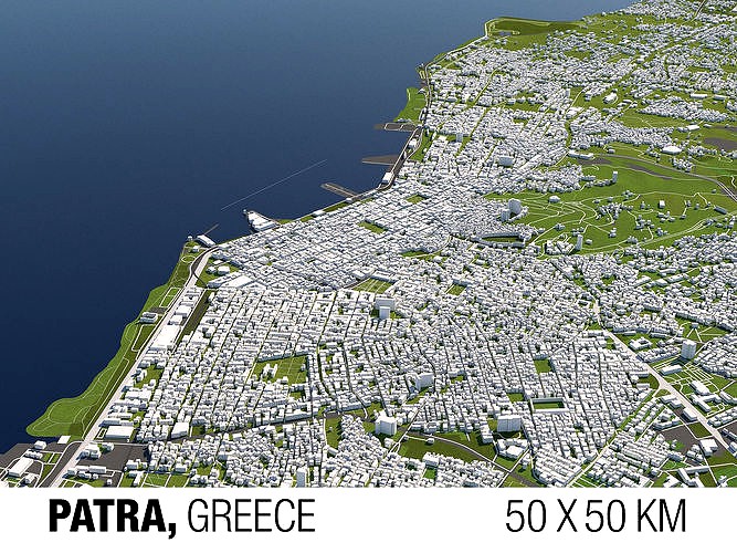 Patra Greece 50x50km