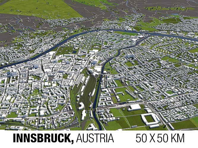 Innsbruck Austria 50x50km