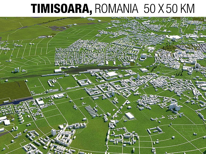 Timisoara Romania 50x50km