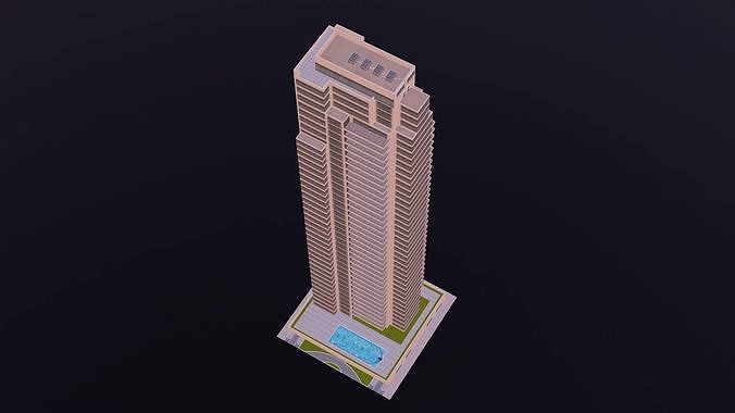 HIGH RISE BUILDING LOW POLY