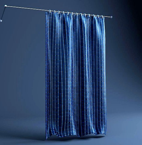 Curtains bath single 3D Model