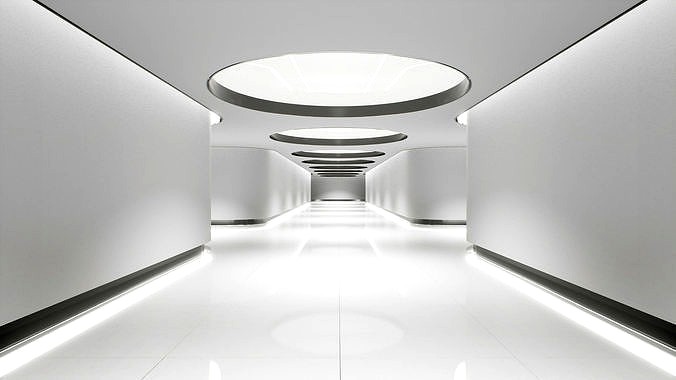 Futuristic Hallway 001 UE4