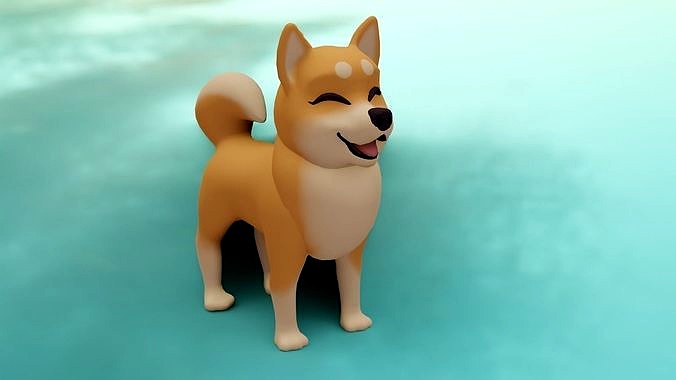 CARTOON DOG GAME READY LOW POLY