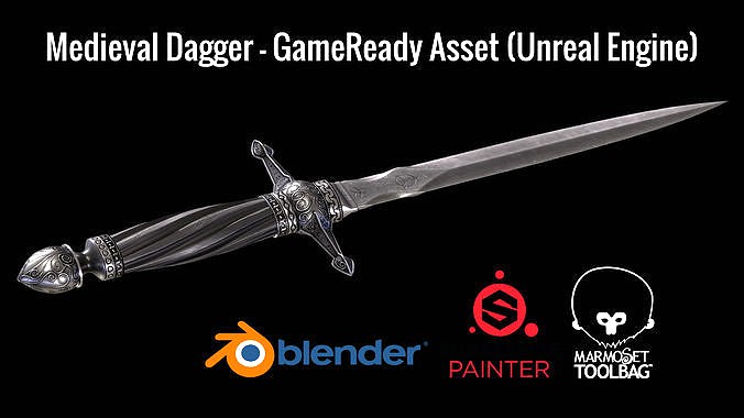 Medieval Dagger - GameReady Model - Unreal Engine