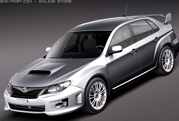 Subaru Impreza WRX STi sedan 2010 3D Model