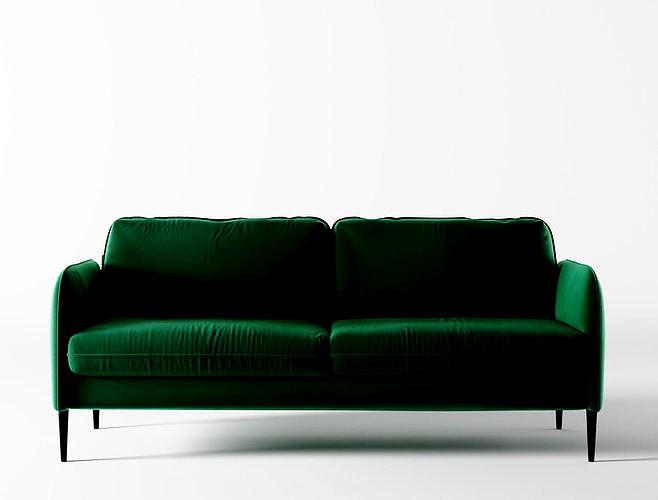 Modern sofa green velvet