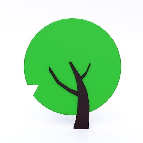 Cartoon tree 3d model