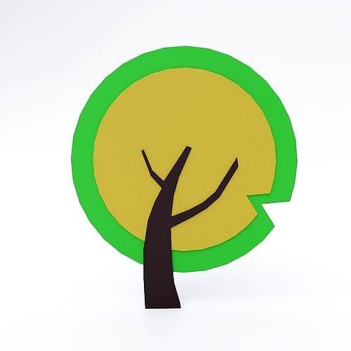 Cartoon tree 3d model