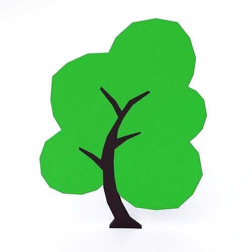 Toon tree 3d model