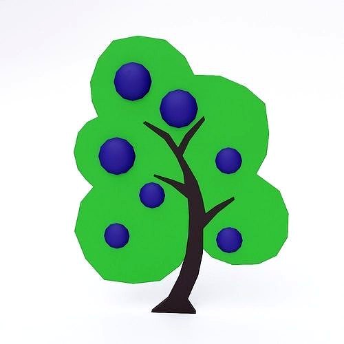 Toon tree 3d model