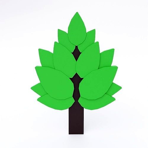 Toony tree 3d model