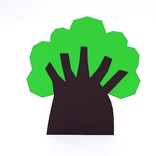 Toon tree 3d model