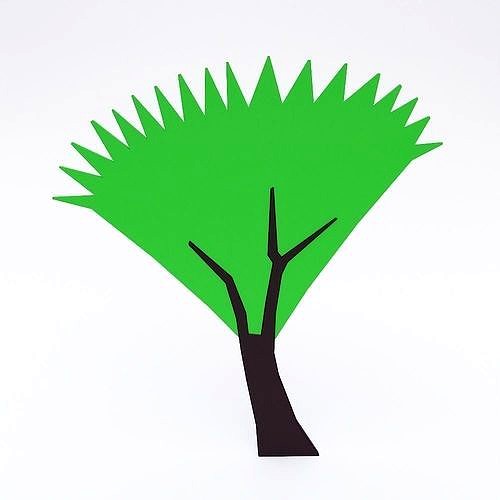 Toon tree 3d model
