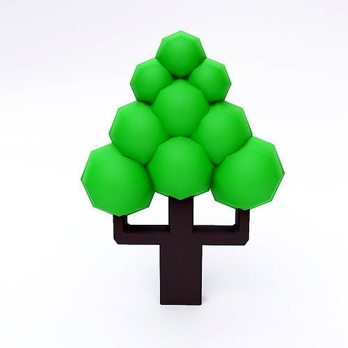 Cartoon tree 3d model