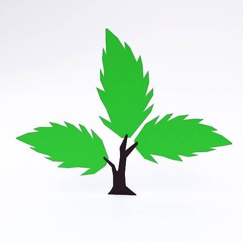 Toon tree 3d model