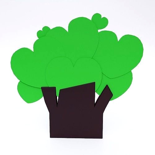 Cartoon tree 3d model