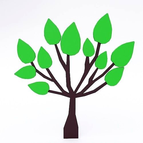 Cartoon tree 3d model