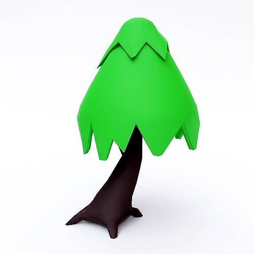 Cartoon tree 3d model