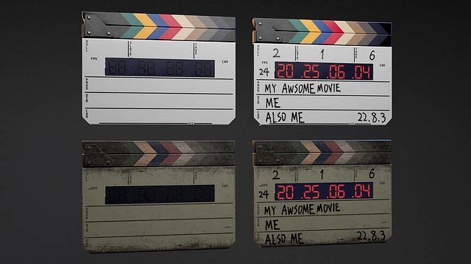 Clapperboard Film Slate With Timecode