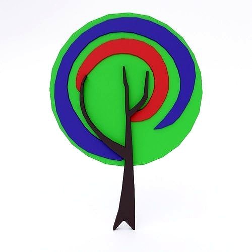 Toon tree 3d model