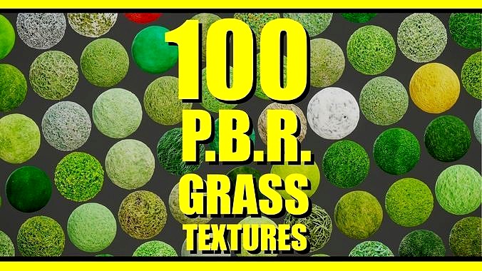 100 PBR Grass Textures Bundl
