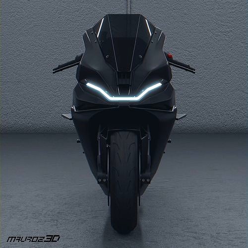 Mav-1r sportbike concept motorcycle 3D model