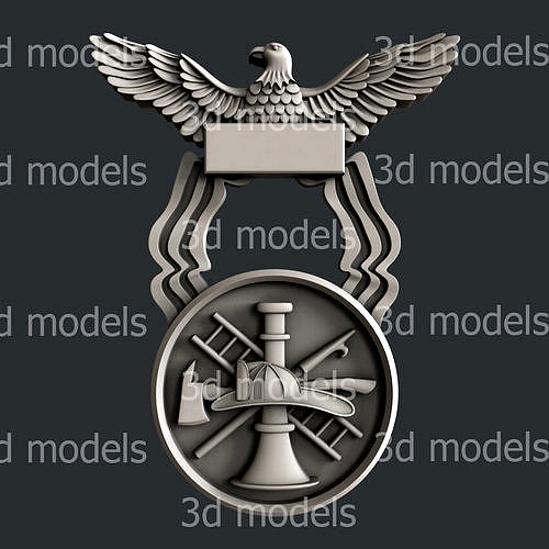 3d STL models for CNC or 3d printer firefighter  3D print model