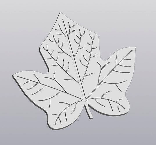 Cup coaster Ivy leaf | 3D